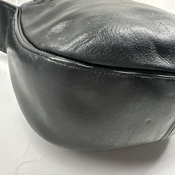 Women's PERLINA New York Black Leather Handbag Purse - Picture 16 of 16